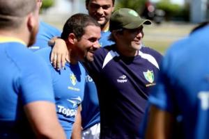 Ramiro "Mocho" Mina (capitão da Seleção Brasileira de Rugby) e Toto Camardon. Foto: Rafael Silva