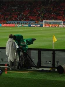 Câmera no jogo Uruguai-Alemanha, pelo Mundial FIFA 2010