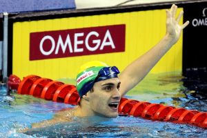 Leonardo de Deus no Mundial de Natação (Getty Images)